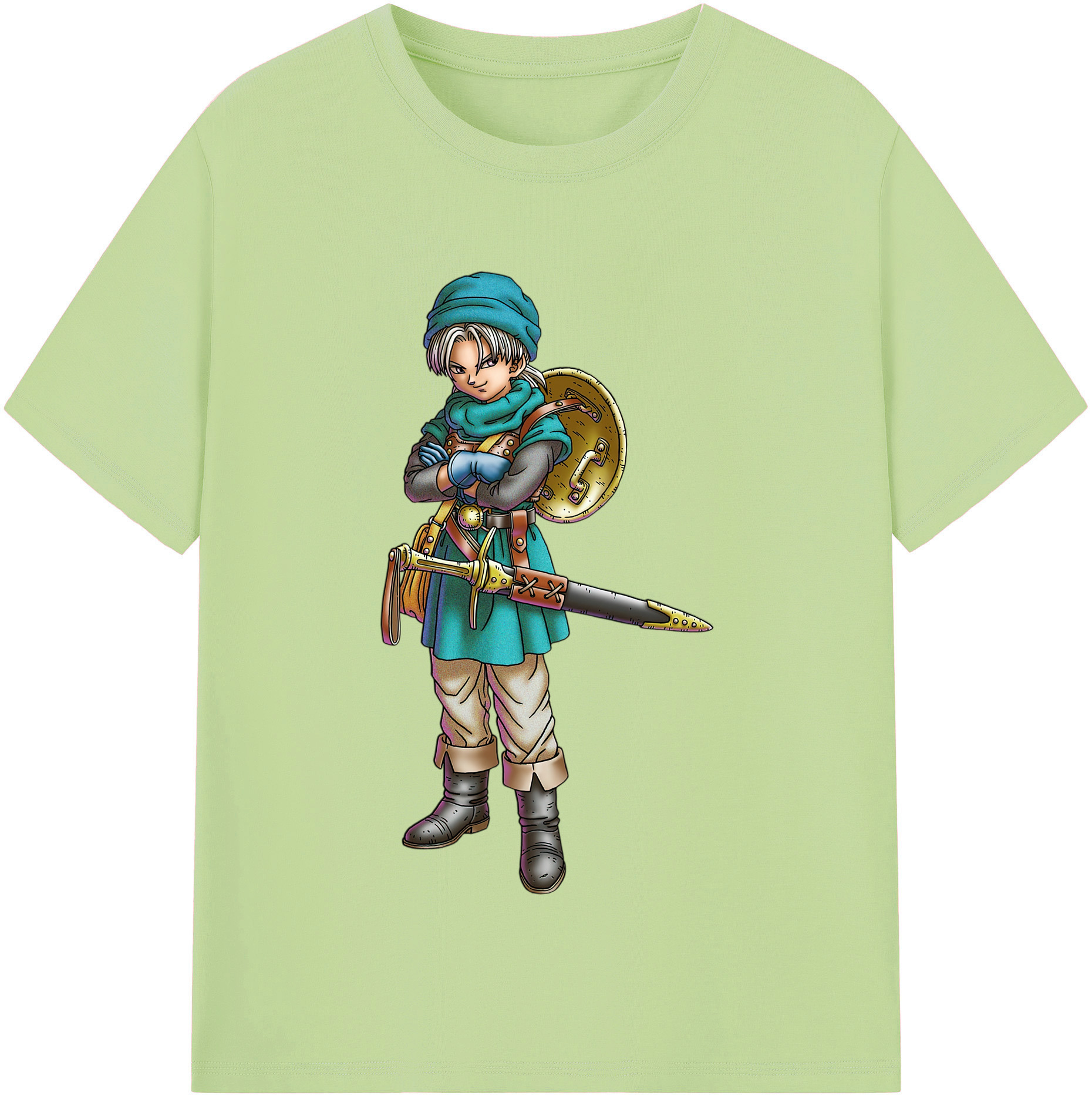 （画像用） ドラゴンクエスト Doragon Kuesuto Dragon Quest 綿100％半袖Tシャツ（フロントプリント）